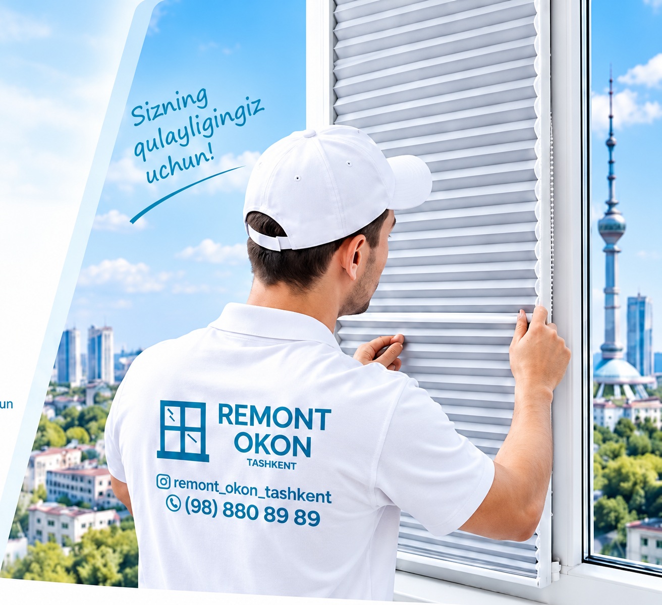 Remont Okon ustasi plastik deraza ta'mirlamoqda